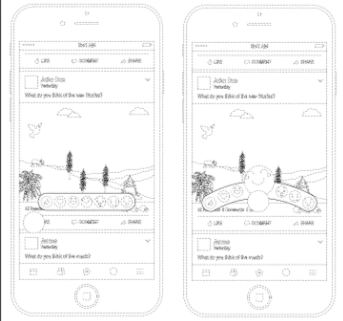 Tiktok design patent hover to expand mobile