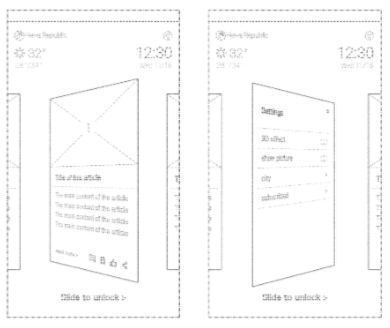 TikTok design interface patent on mobile