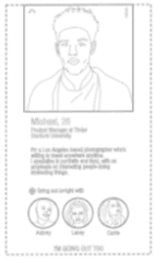 Tinder user profile design layout patent