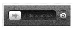 Slide to unlock ux design patent by Apple